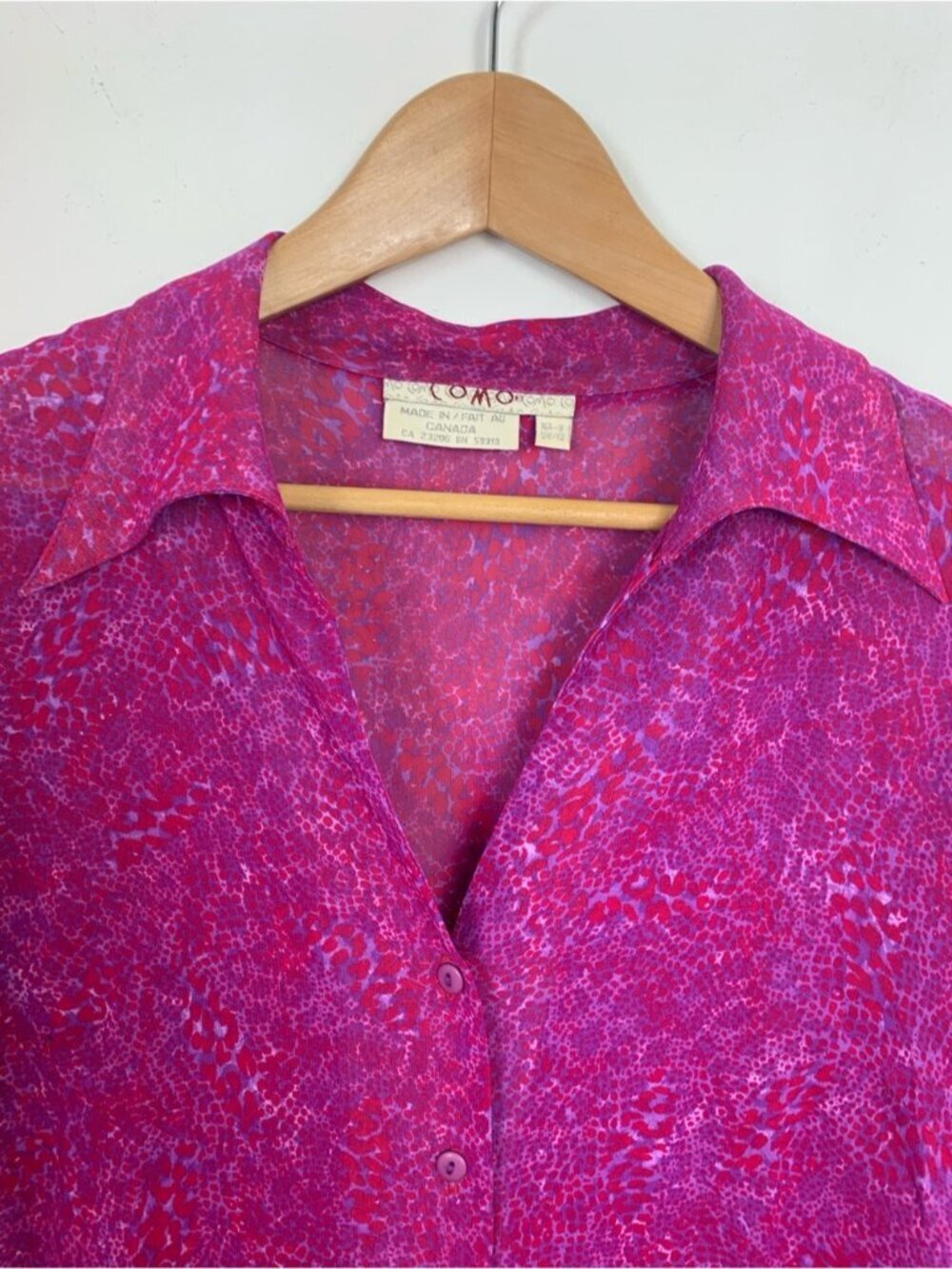 Vintage COMO Abstract Print Blouse - Picture 3 of 8